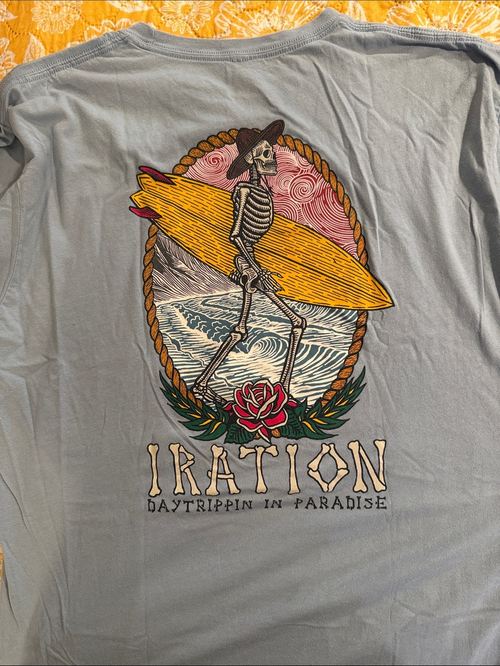Men's Iration Band Light Blue Logo Tee